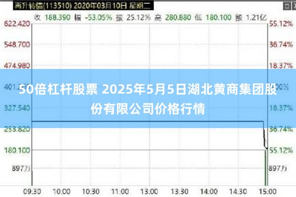 50倍杠杆股票 2025年5月5日湖北黄商集团股份有限公司价格行情