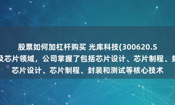 股票如何加杠杆购买 光库科技(300620.SZ)：在铌酸锂调制器及芯片领域，公司掌握了包括芯片设计、芯片制程、封装和测试等核心技术