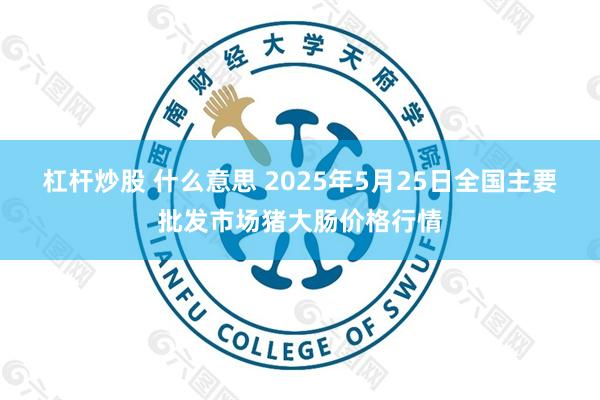 杠杆炒股 什么意思 2025年5月25日全国主要批发市场猪大肠价格行情