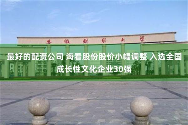 最好的配资公司 海看股份股价小幅调整 入选全国成长性文化企业30强