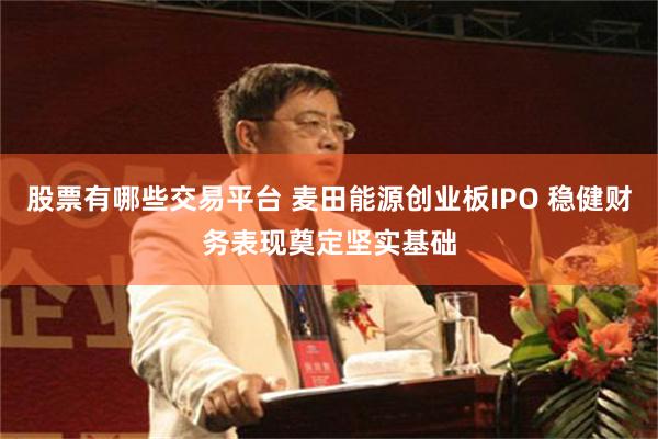 股票有哪些交易平台 麦田能源创业板IPO 稳健财务表现奠定坚实基础